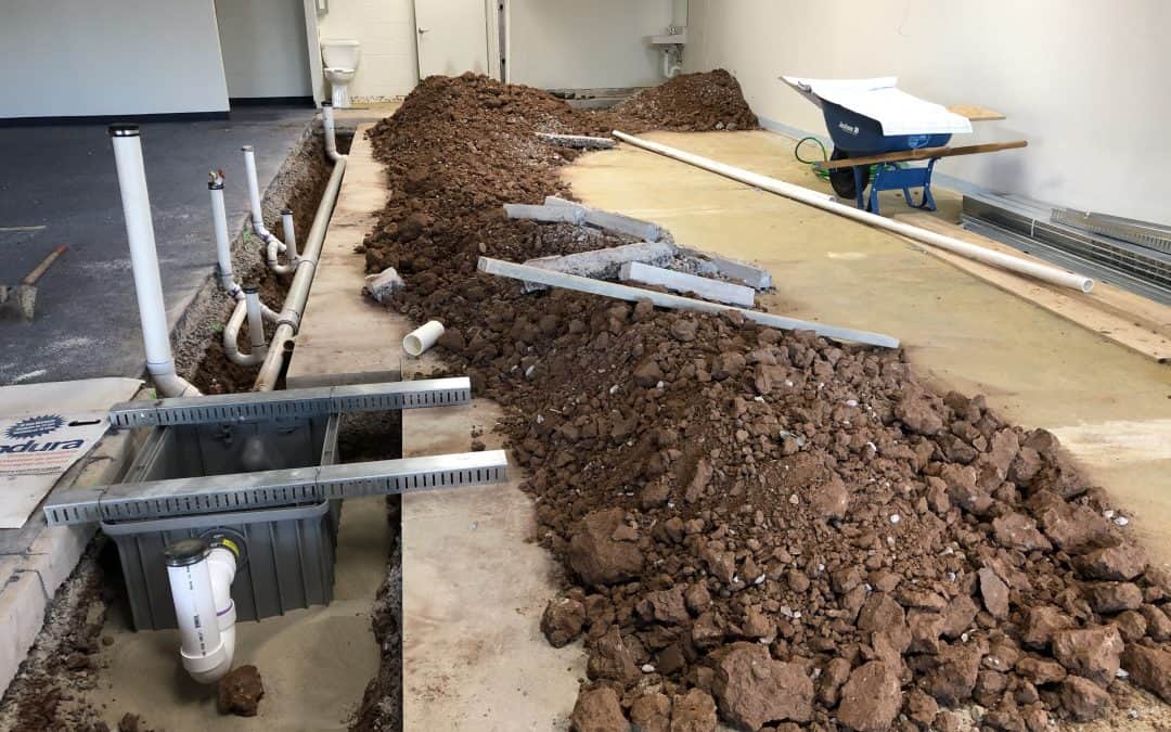 Ice Cream Production Facility Underground Plumbing Complete
