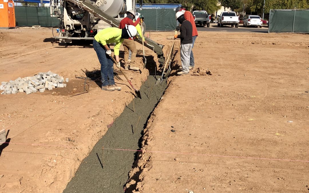 Footings Concrete Poured at Apple Valley Dental & Braces (Mesa)
