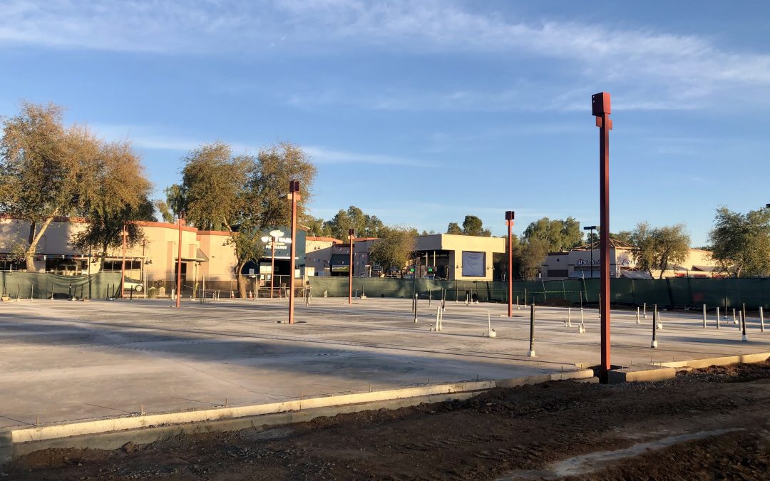 Foundation Poured & Steel Columns Installed at Apple Valley Dental & Braces (Mesa)