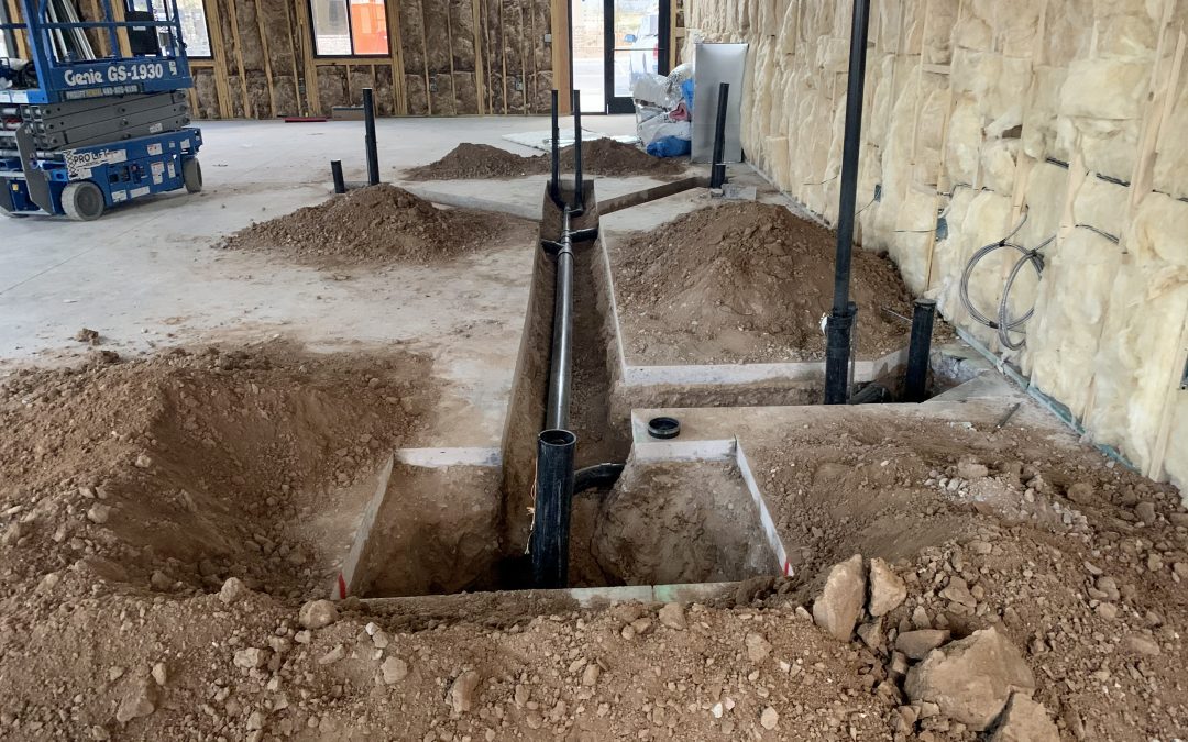Underground Plumbing and HVAC work at City2Shore Real Estate