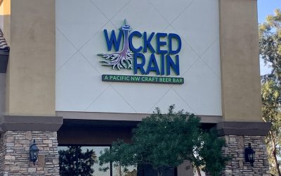 Concrete and New Signage at Wicked Rain (Gilbert)