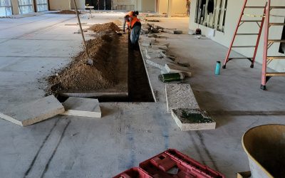 Floor Layout and Plumbing Trenches at American Vision Partners (Phoenix)