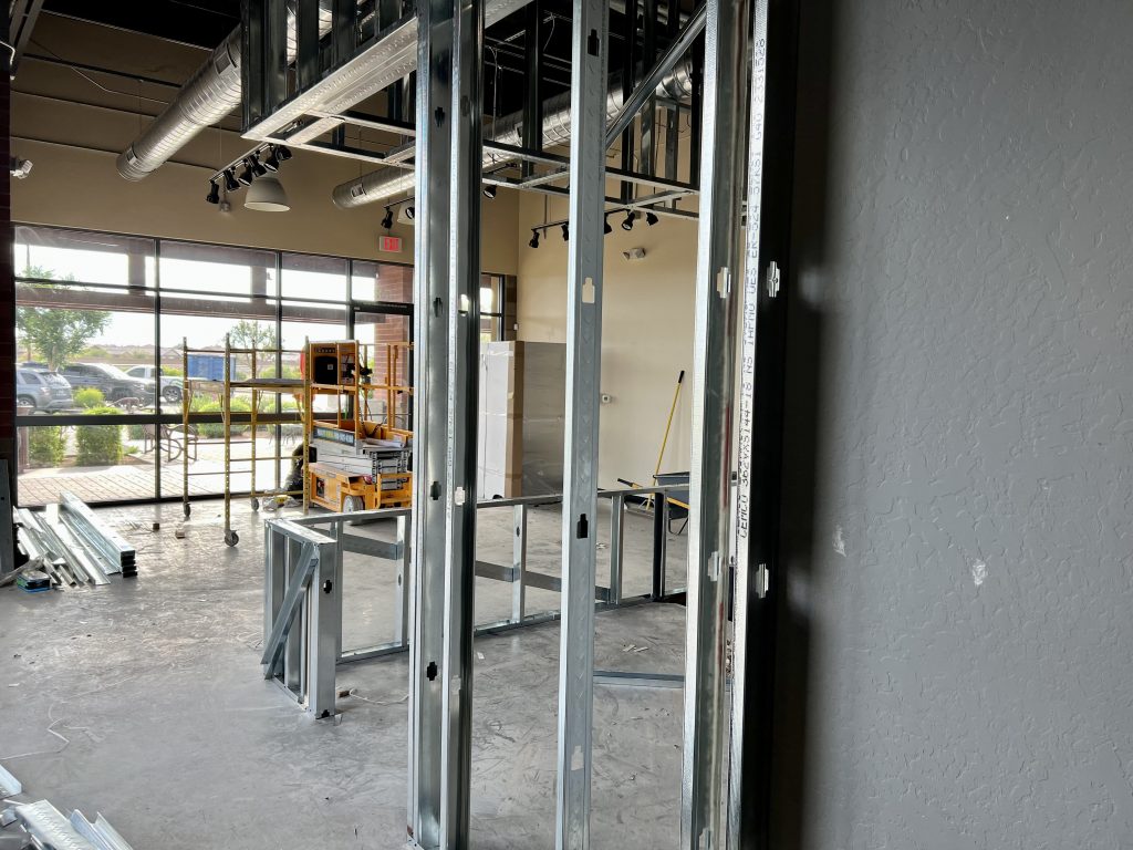 Plumbing and Framing at RareTea (Queen Creek) Emerald Inc.