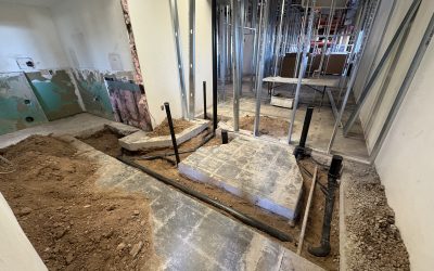 Underground Plumbing Progress at Factory Motor Parts Tenant Improvement Project (Phoenix)