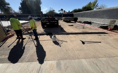 Concrete Slab Pour and Parking Lot Asphalt Repair at UTV Stereo Expansion (Mesa)