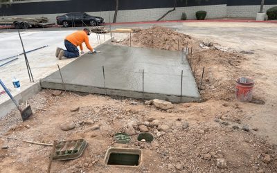 Parking Lot Construction Progress at UTV Stereo Expansion Project (Mesa)