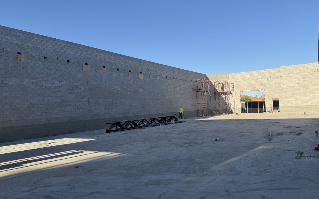 Masonry Block Walls Completed at UTV Stereo Expansion (Mesa, AZ)