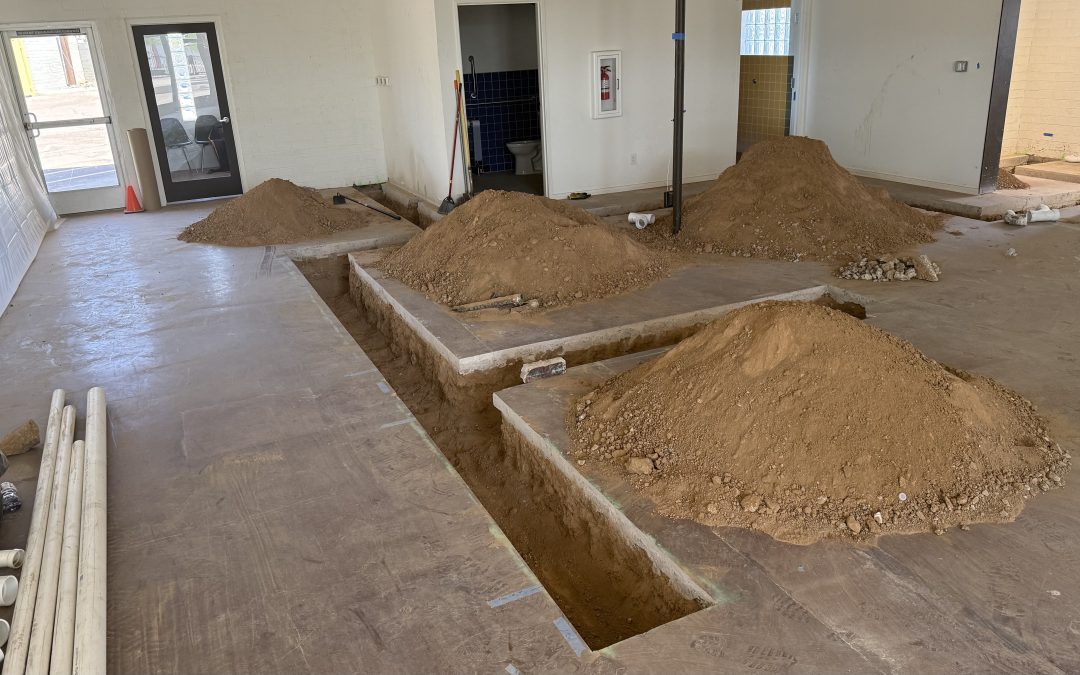 Rise Over Run Taproom Construction Update: Underground Plumbing at a 1960 Sunnyslope Landmark